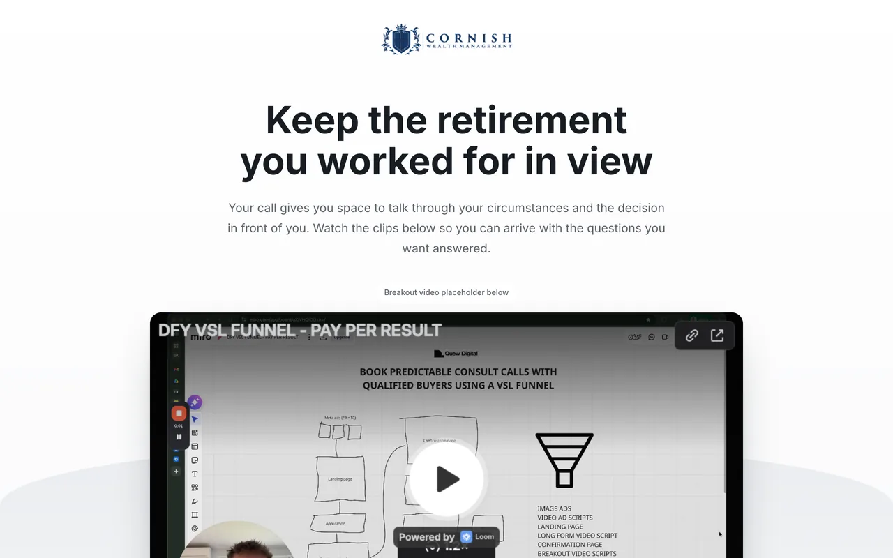Confirmation page preview